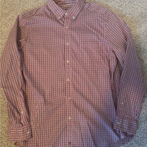 Vineyard Vines Red and Blue Plaid Men's On The Go Performance Shirt